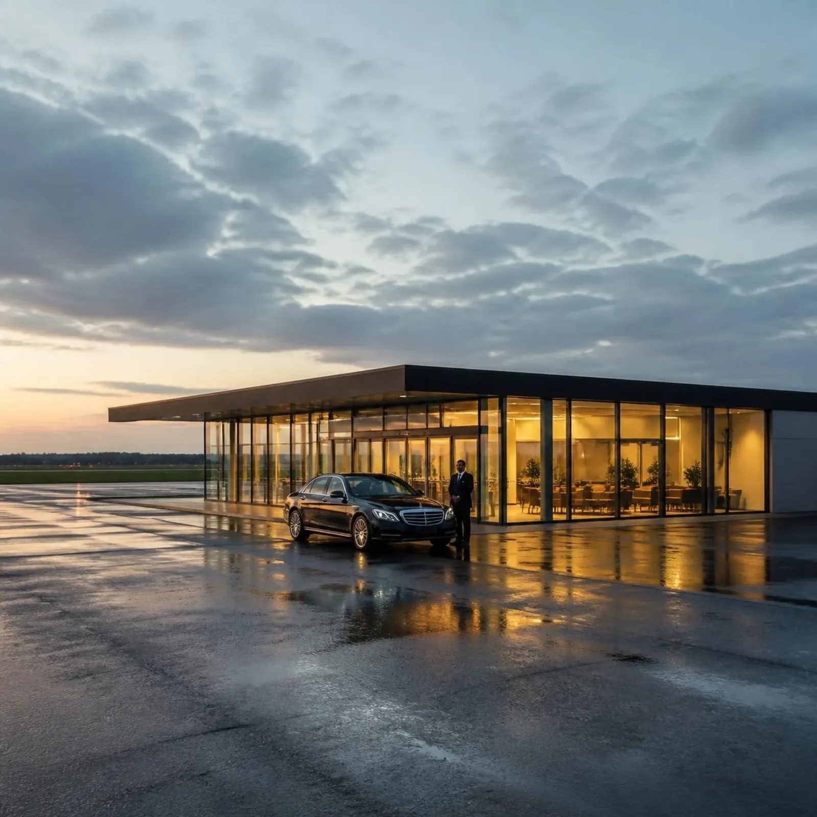 De terminal van Lelystad Airport